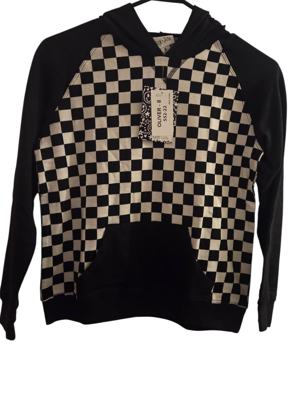 LuLaRoe Black & White Checkered Hoodie